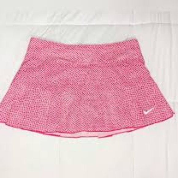 Nike Women's Skirt Dri-Fit Tennis Golf Pink/White Animal Print Barbiecore - Picture 4 of 9